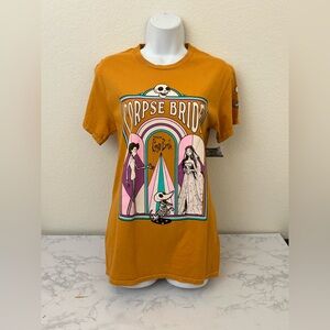 Tim Burton Corpse Bride Purple T-shirt Size Small Brand Mustard Yellow NWT